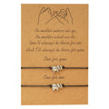 Memory Elephant Black Red String Rope Charm Bracelets Fashionable Couple Accessories with Make a Wish Card Pinky Swear Promise