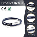 Fashion Charm String Bracelets Custom Wheel Belt Braided 316 Stainless Steel Leather 18K Gold Plated Women Men's Bracelets