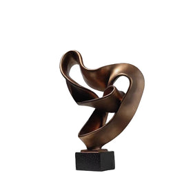 Resin Sculpture Contemporary Country Design Abstract House Bedroom Living Room Table Top Showroom Brass White Sculpture