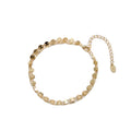Bracelet Women Silver S925 Silver Fine Jewelry 14K Gold Plated Adjustable Layered Round Plate Paperclip Chain Bracelet for Women