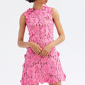 High-end Crepe De Chine Chiffon with 3D Floral Guipure Embroidery Dress Fabric