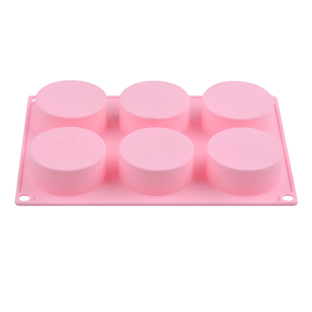 SILIKOLOVE 6 Cavity Round Silicone Cake Molds  Mousse Decorating Muffin Bake Tools Chocolate Maker Dessert Pastry Pan