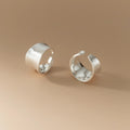 925 Sterling Silver Minimalist Geometric Shape Non Pierced Ear Cuffs Clip on Earrings Fine Jewelry for Women