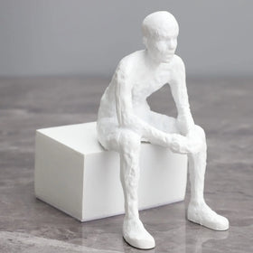 Thinking Man Character Sculpture Decorative Ornament Room Living Room Home Desktop Ornament Wholesale