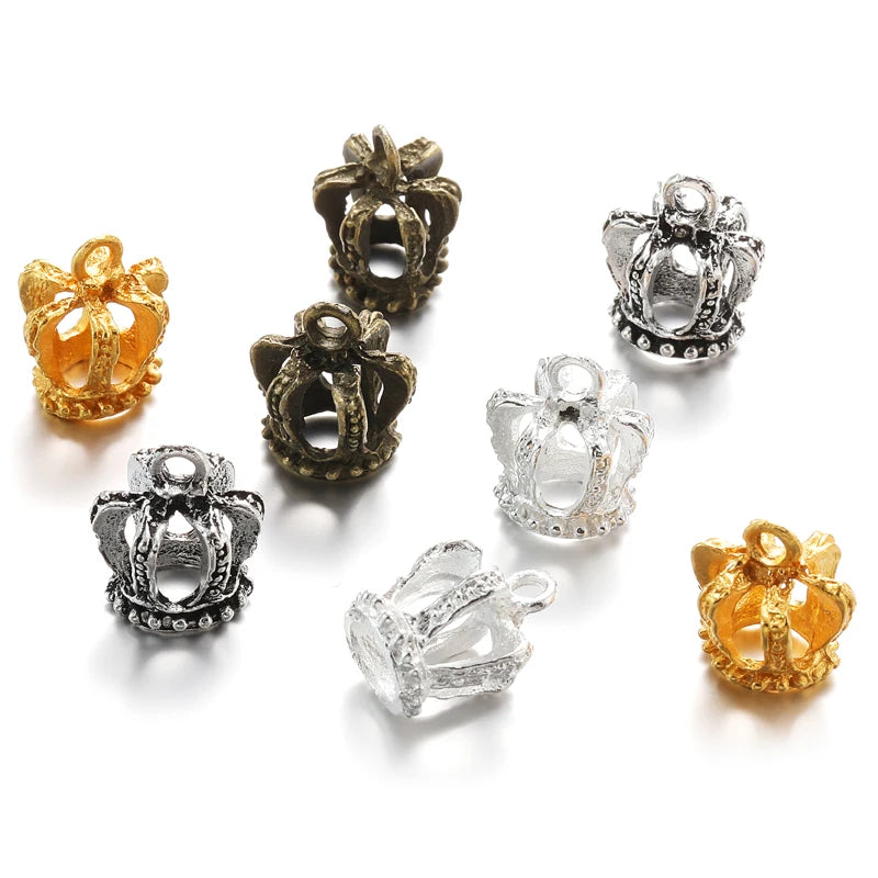 Zinc Alloy Antique Silver Color Crown Charms Pendants Jewelry Findings for DIY Choker Necklace Bracelet 15*13mm N206