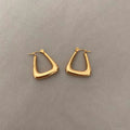 New Trendy Earring 18K Gold Plated  Hollow Rectangle Hoop Earrings for Women Stainless Steel Earrings Wholesale