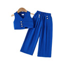 Children Summer Girl Sleeveless Vest Top and Trousers Clothes Suit