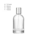 Popular Thick 100ml Refillable Fine Mist Perfume Cylinder Glass Spray Bottle Clear Empty 50ml Luxury Modern Silver Cap