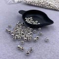 925 Sterling Silver Spacer Beads Ball Necklace Bracelet Anklet Earring Accessories Fine Jewelry Making DIY Finding Component