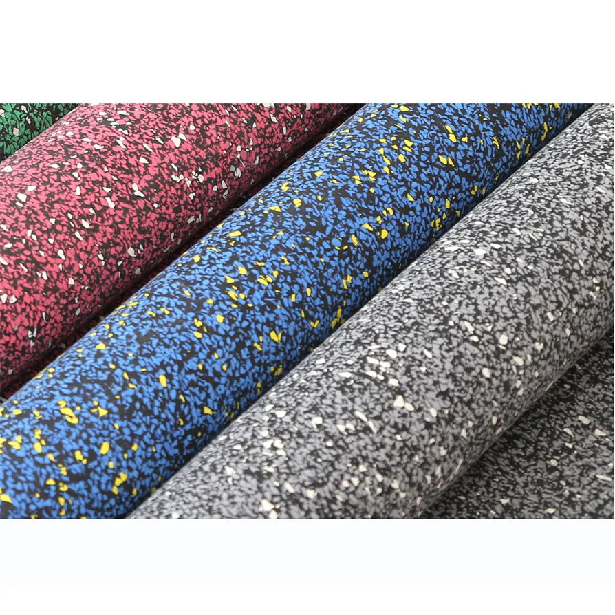 5mm Shop Gym Colorful EPDM Rubber Roll Floor  for Crossfit