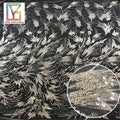 Wholesale Sequin Textile Fabric White Tulle Lace Silver Beaded Bridal Luxury Lace Fabric Embroidered Fabric for Dress