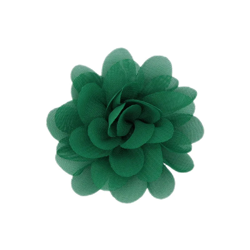 Good Quality White Hairbands Silk Flowers Diy  Hair Headband Accessories 5cm Hand-made Chiffon Fabric Flower