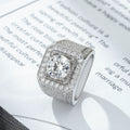 Wholesale  Fashion Jewelry Rings 1CT 2CT 3CT Round Shape Moissanite Diamond Silver  925 Rings for Men