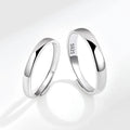 S925 Sterling Silver Ring for Men and Women Simple Couple Finger Ring Gift Adjustable Fashion Jewelry Rings