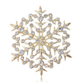 Silver Crystal Winter Flower Brooch Pin Christmas Creative Snowflake Brooch Fashion Metal Pin Clothing Accessories Fixed Clothes