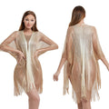 Customized New Sexy Sunscreen Tassel Split Hollow Vacation Beach Suit Gradual Belt Sunscreen Shawl Scarf and s