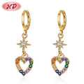 Wholesale Bulk 18K Gold Plated Shiny Party Earring Waterproof Jewelry Luxury Women Earrings