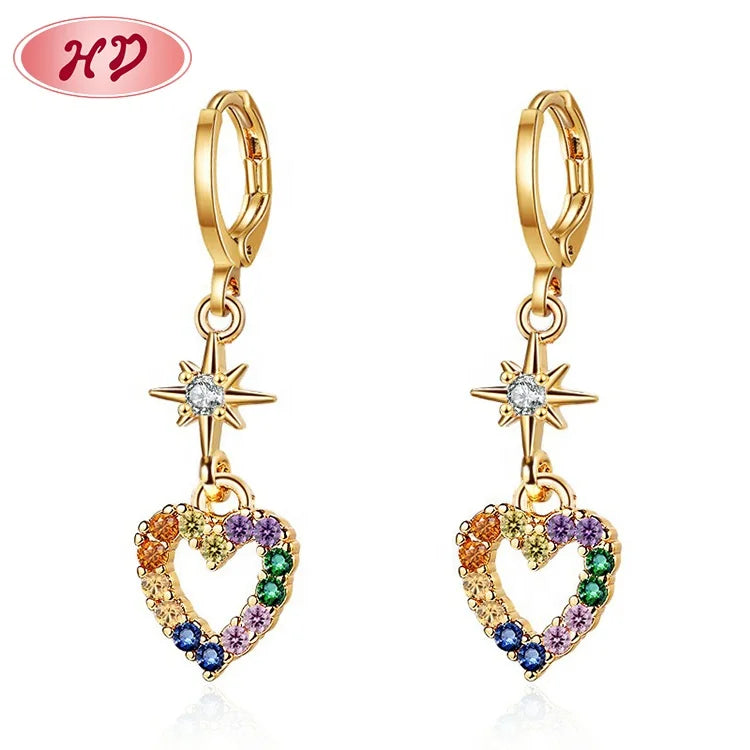 Wholesale Bulk 18K Gold Plated Shiny Party Earring Waterproof Jewelry Luxury Women Earrings