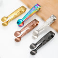 Rose Pattern Mini BBQ Food Clip Tong Vintage Rose Relief Stainless Steel Ice Square Clips Sugar Tongs Foods Clips