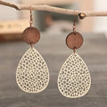 Vintage Hollow Leaf Shape  Earrings Jewelry Gift for Party Vacation Decor Accessories Fall Winter Ear Ornaments
