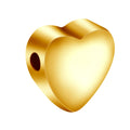 Wholesale Gold Plating Stainless Steel Big Hole Heart Pendant for Jewelry Making