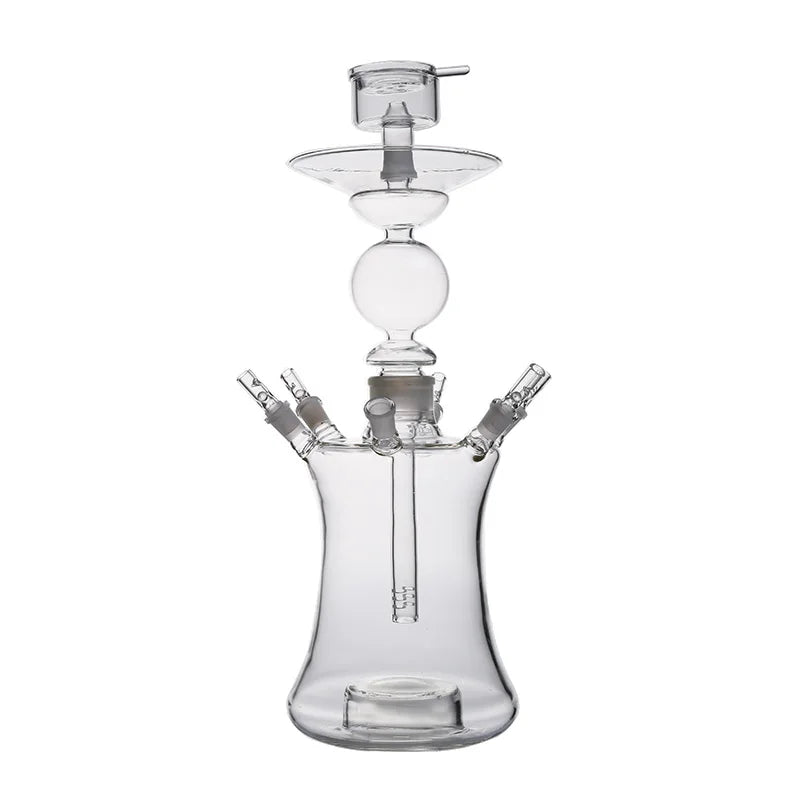Wholesale  Portable Glass Hookah Shisha Set Custom Logo Mirror Technique Free Type Pattern Complete Smoking Accessories