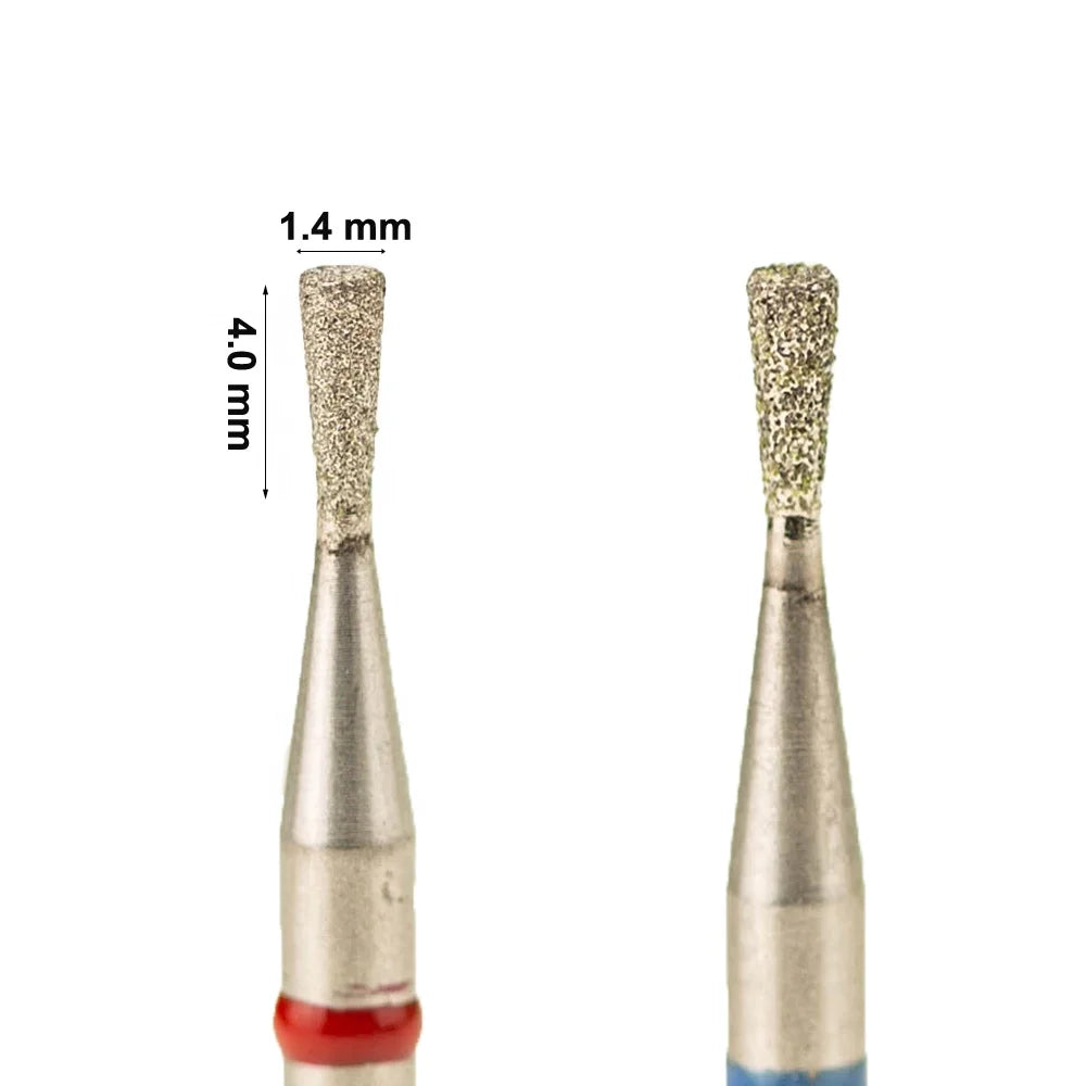 3/32" Safety Flat Tapered Fan-Shaped Manicure Cleaner Cutter Inverted Cone Russian Efile Diamond Cuticle Drill Bits for Nails