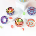 Wholesale Cute Small Round Decorative Empty Metal Tin Box for Tea Wedding Candy Candle Cookie