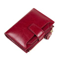 In Stock Fashion Genuine Leather Oil Wax Leather RFID Blocking Card Wallets Multi Colors Minimalist Fashion Wallets