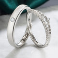 Valentine's Gift Silver Plated Zircon Luxury Diamond Crown Couple Rings for Women Men Wedding Engagement Ring Jewelry