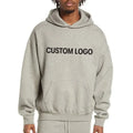 Wholesale Men's 100% Cotton Thick Heavyweight French Terry Pullover Hoodie Custom Drop Shoulder Streetwear Fleece Embroidered