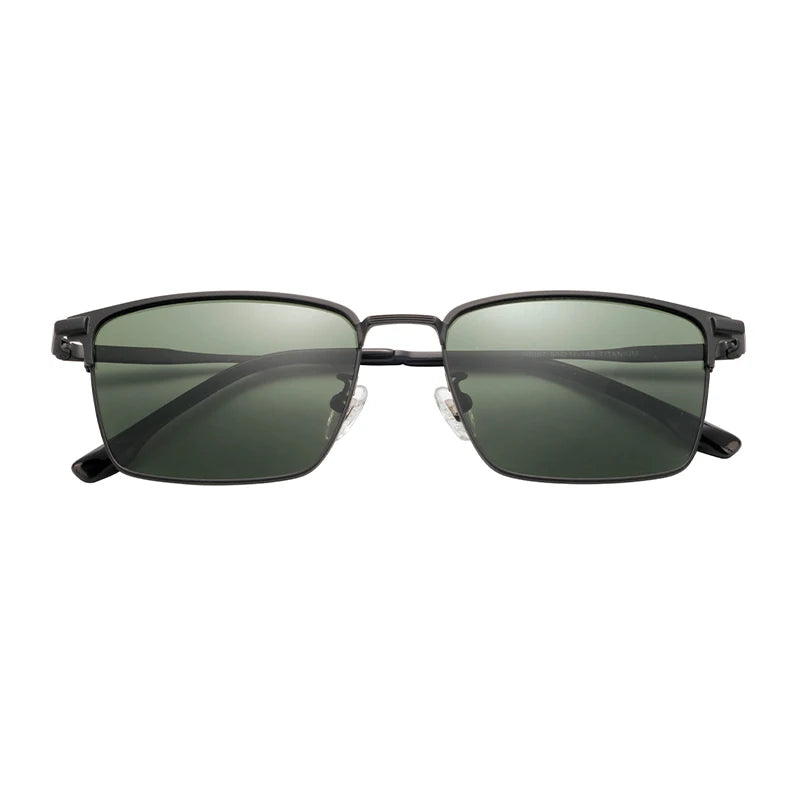 Luxury Brand Titanium Alloy Square Men's Sunglasses Polarized Driving Sun Glasses UV400 Glasses