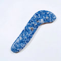 DIY New Design Natural Gemstone Scraper Bian Stone Guasha Massage Scraping Tools Blue Spot Jasper Gua Sha Massager
