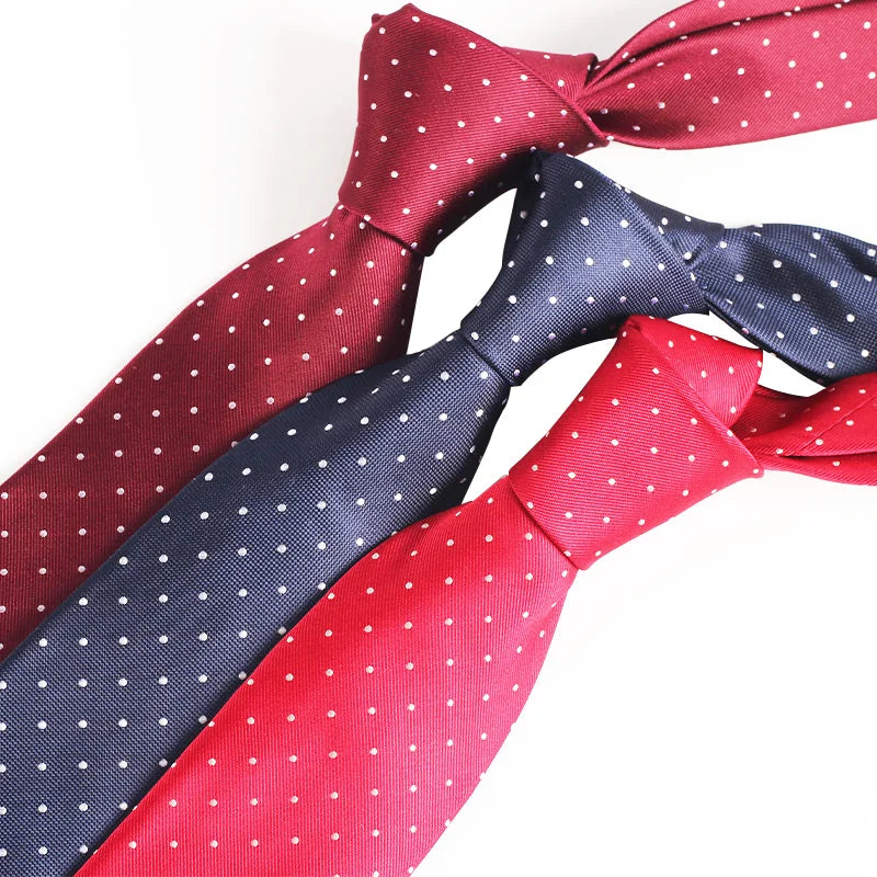 2026 Hot Selling Custom Logo Multicolor Polka Dot Silk Tie Low Price Best Design Business Woven Jacquard Neck Ties for Men