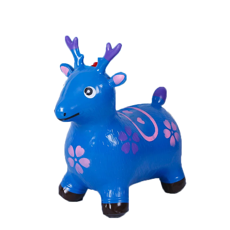 Inflatable Toy PVC Inflatable Jumping Animal Deer With Music and Paint Printing Kids Animal Toy Bouncing Deer