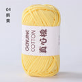 Wholesale DIY Crochet Beginners Plush Doll Making Yarn 68% Cotton 32% Nylon Chunky Hollow Tube Yarn in Roll
