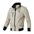 New Men's Cotton Work Jacket Body-Fitting Zipper Spot Casual Pocket Sustainable and Windproof for Young Men for Autumn