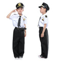 Dress up Deluxe Children Pilot Costume Set Young Captain Role Play  Suit