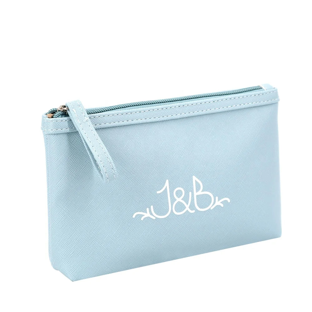 Latest PU Leather Cosmetic Bag Customizable Travel Makeup Bag Eco Friendly Waterproof ZIpper Toiletry Bag Eco