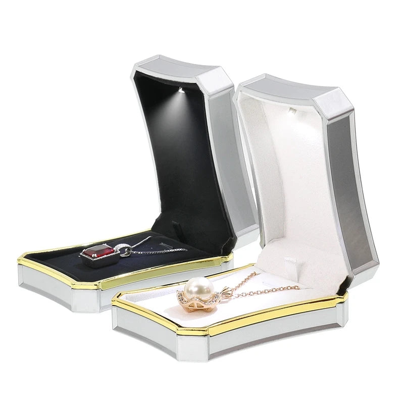 Customizable Factory Luxury LED Light Necklace Jewelry Box Colorful Gift Box for Premium Jewelry Packaging