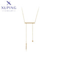 XUPING T000695099 Wholesale Geometric Design Women Stainless Steel Jewelry 14k Gold Color Ancient Royal Fashion Elegant Necklace