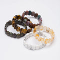 Natural Stone Tiger Eye Yoga Bracelet Reiki Healing Crystal Natural Gemstone Braided Rope Bracelets for Women Girl