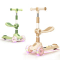 Baby Products Toys Steel PU 3-Wheel Foldable Kids Scooter with Seat Included Cool Music for Girls Boys