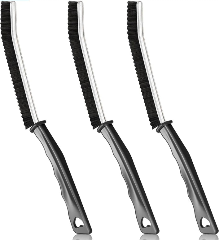 5pcs Home Kitchen Long Handle Cleaning Brush Handheld Tool for Bathroom Tile Window Door Track Tile Groove Bristle Cleaning