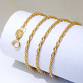 Au750 Hot Selling Genuine Gold Real Gold Necklace Pure Gold Rope Chain Bracelet Necklace