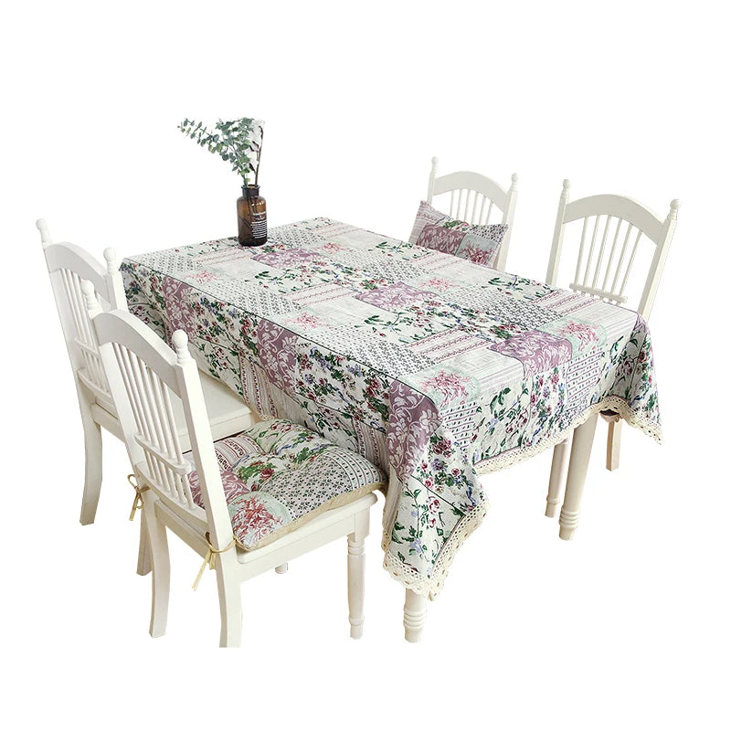 Tassel Tablecloth Yarn-Dyed Rectangular Tablecloth and Picnic Mat for Home Use
