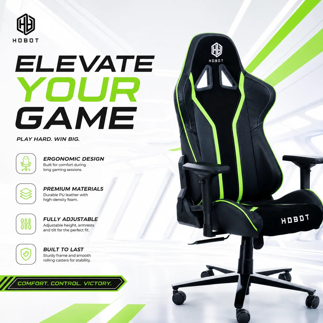 Middle Size Ergonomic PU Leather Sturdy Metal Frame Executive Swivel Computer Racing Office Gaming Chair