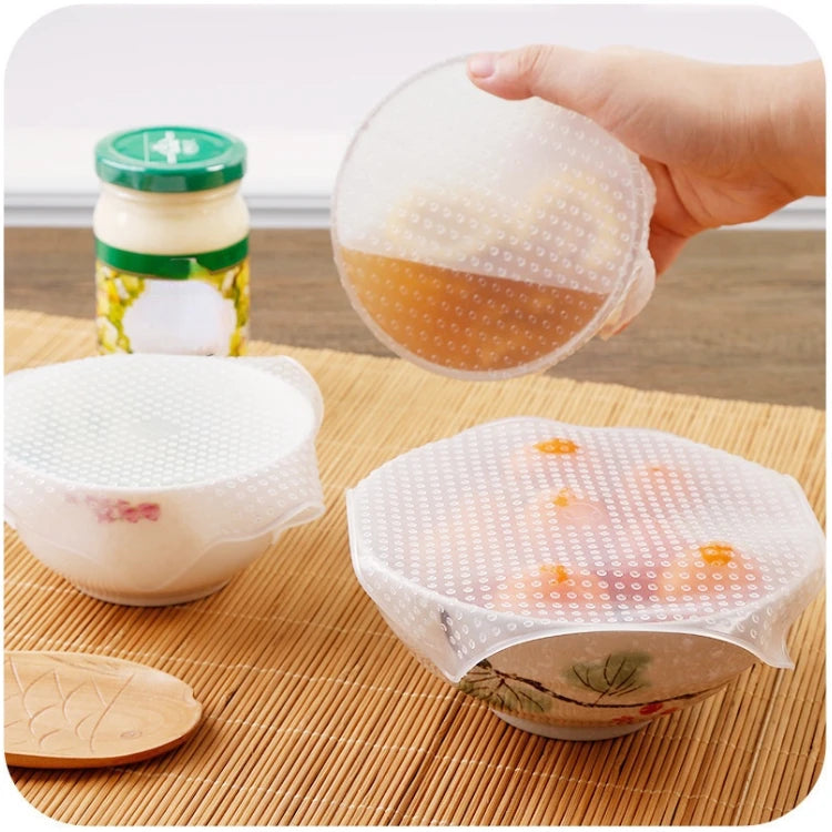 Reusable Microwave Silicone Food Wraps Washable for Silicone Food Stretch Lids Heat Resistant