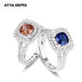 Zultanite Diaspore Sultanite Gemstone Engagement Rings for Women 925 Sterling Silver Color Change Two-Tone Wedding Couple Ring