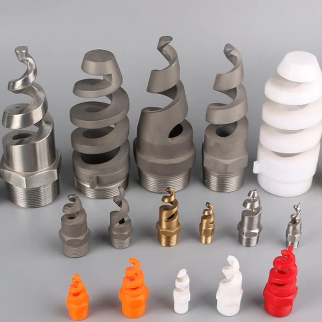 BYCO 6090120150170 Degree Plastic PP Ptef Stainless Steel Water Spray FullJet Spjt Spiral Nozzle for Desulfurization
